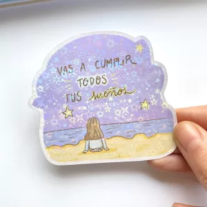 sticker holográfico sueños